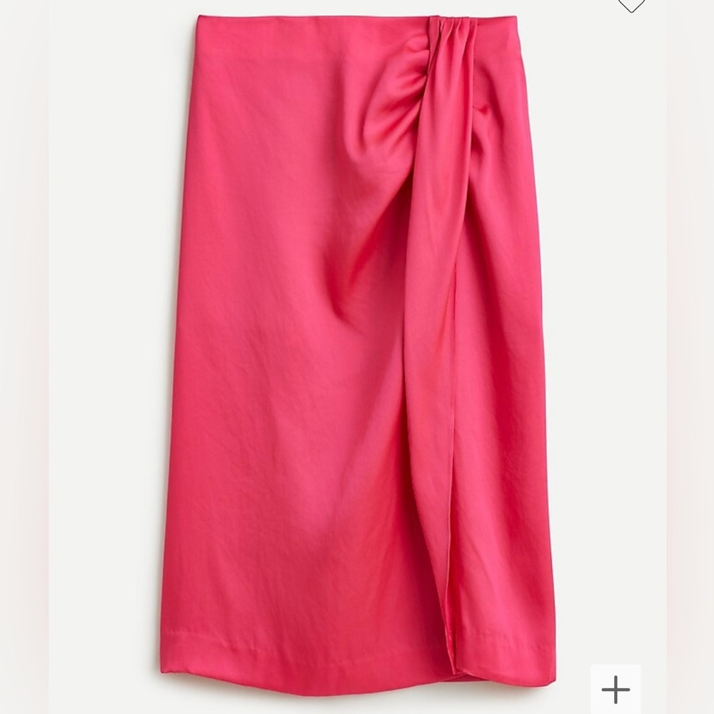 NWT - J CREW Sarong Skirt - Hot Pink - Size 4